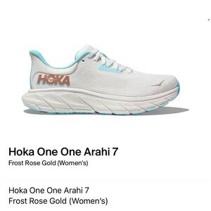 Hoka One One Arahi 7 Women's Shoes - White and Blue